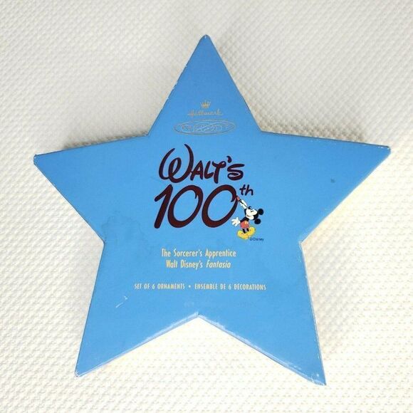 Hallmark Disney 2001 Walts 100th Sorcerer Apprentice 6 Pewter Fantasia Ornaments - Picture 1 of 5
